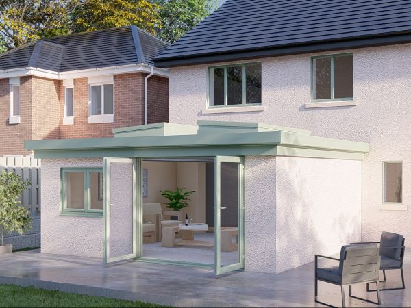 Three Wall Flat roof French Door