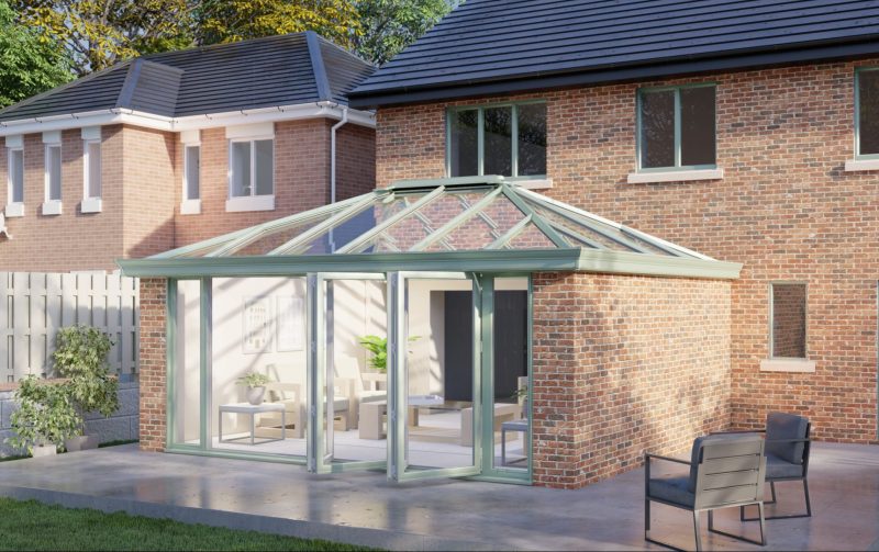 Two Wall Glass roof bifold door