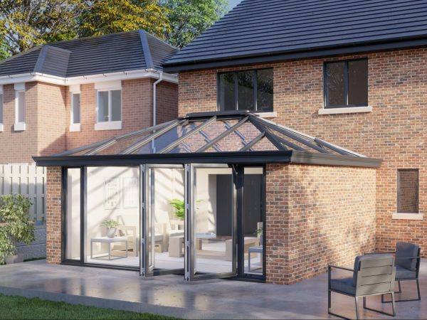 Two Wall Glass roof bifold door