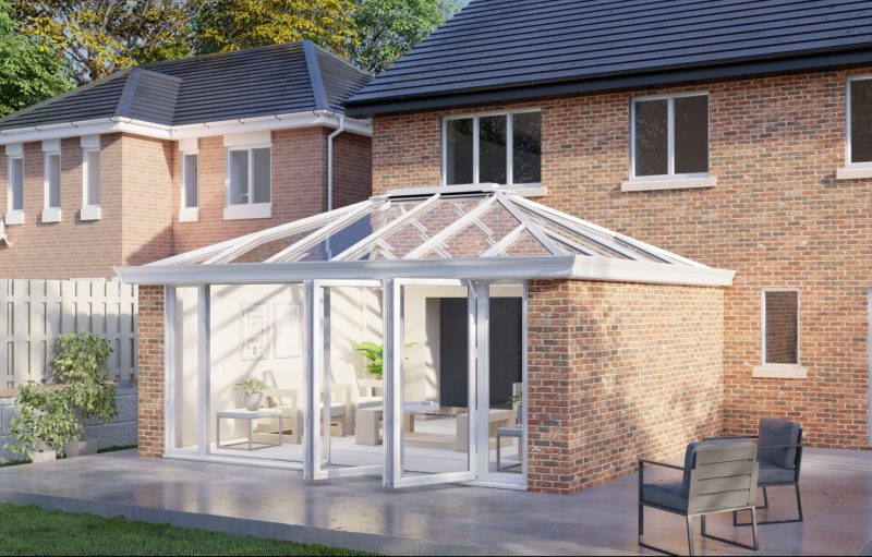 Two Wall Glass roof bifold door