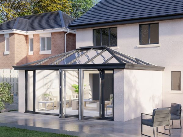 Two Wall Glass roof bifold door