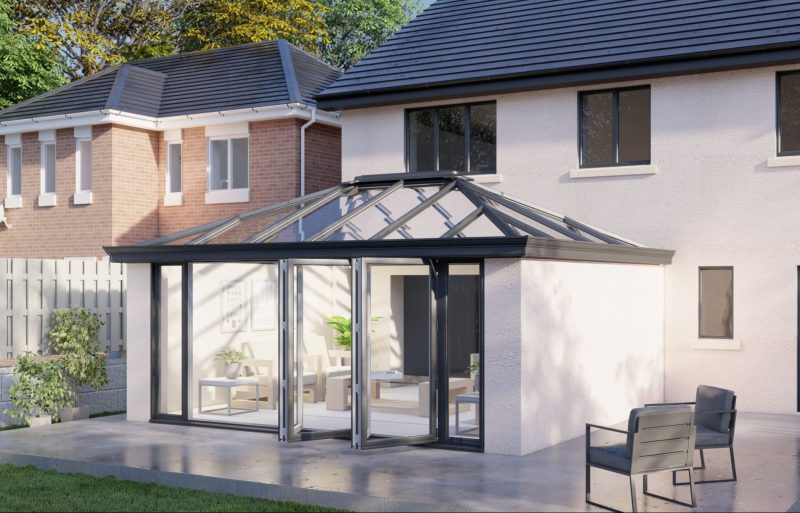 Two Wall Glass roof bifold door