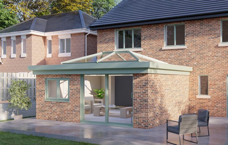 Three wall Lantern Roof Patio Door