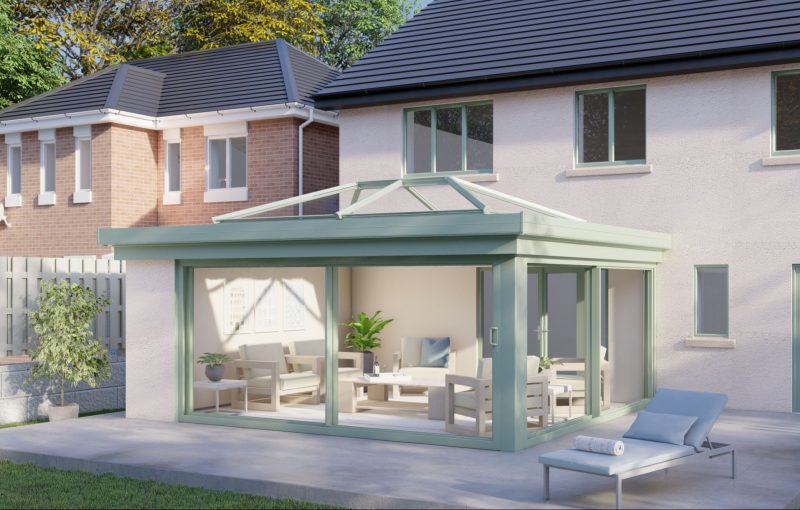 One wall Lantern Roof patio door