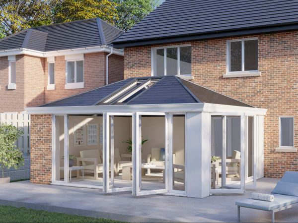 One wall Tiled Roof Bifold Door