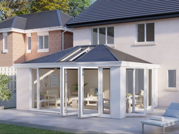 One wall Tiled Roof Bifold Door