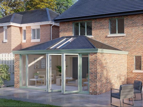 Two wall Tiled Roof bifold door