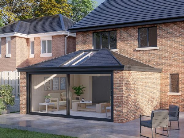 Two Wall solid Roof Patio Door