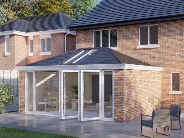 Two wall Tiled Roof bifold door