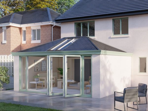 Two wall Tiled Roof bifold door