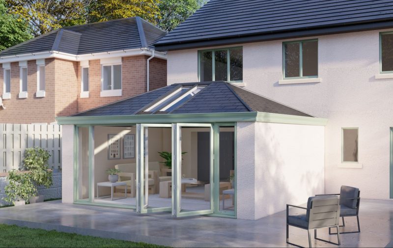 Two wall Tiled Roof bifold door