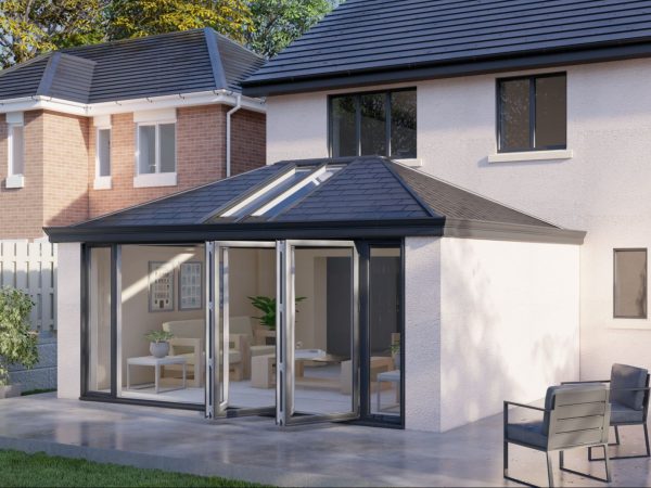 Two wall Tiled Roof bifold door