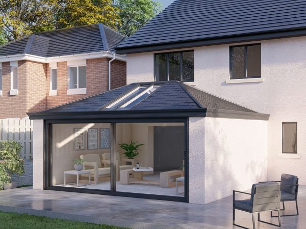 Two Wall solid Roof Patio Door