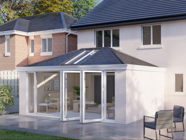 Two wall Tiled Roof bifold door