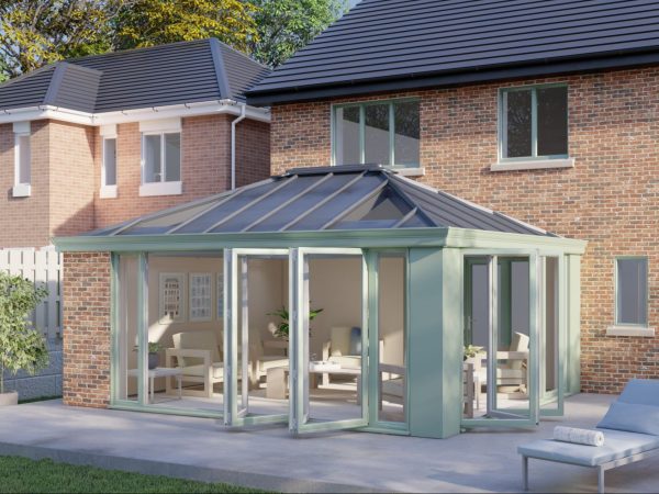 One wall Solid roof bifold door