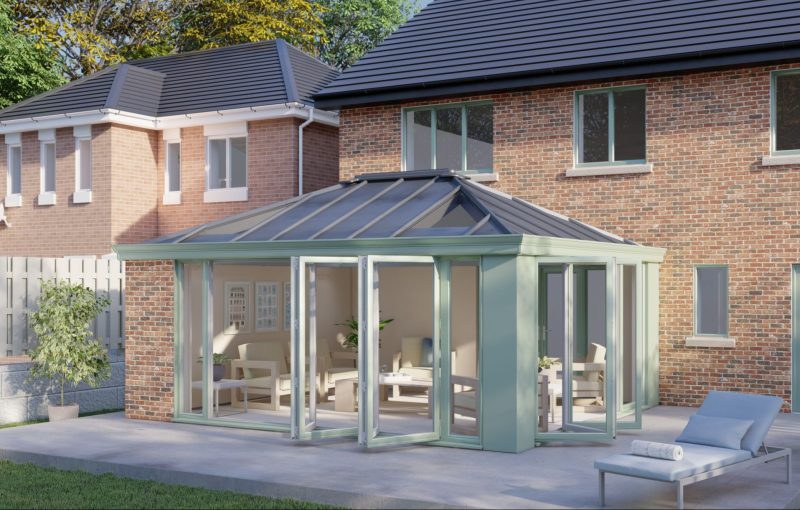 One wall Solid roof bifold door