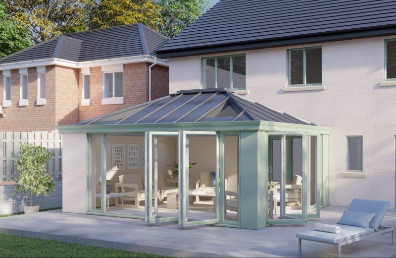 One wall Solid roof bifold door