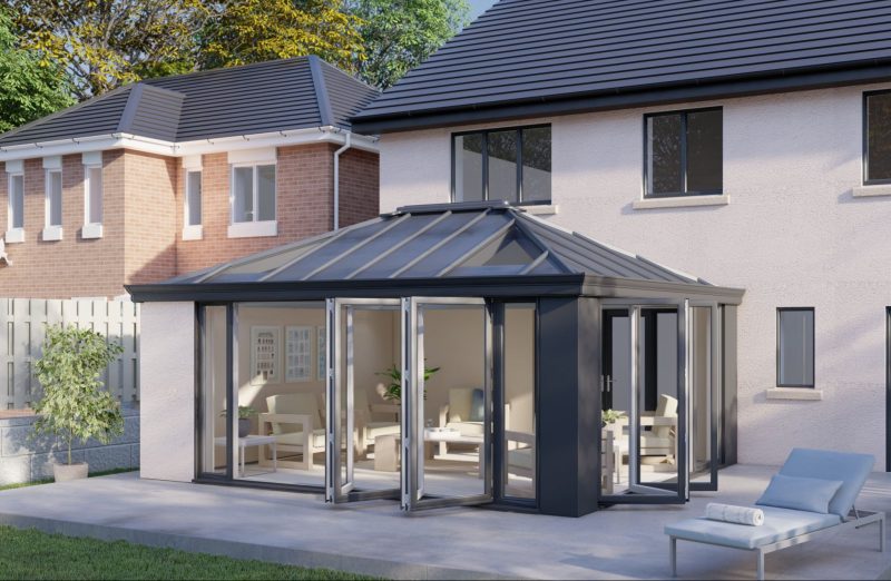 One wall Solid roof bifold door