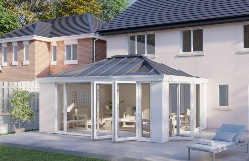 One wall Solid roof bifold door