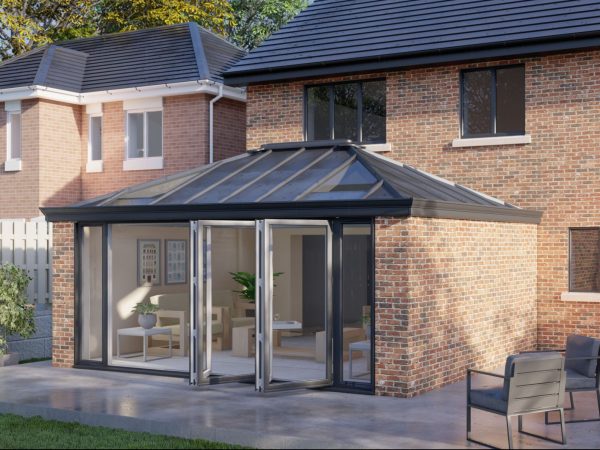 Two Wall Solid Roof Bifold door