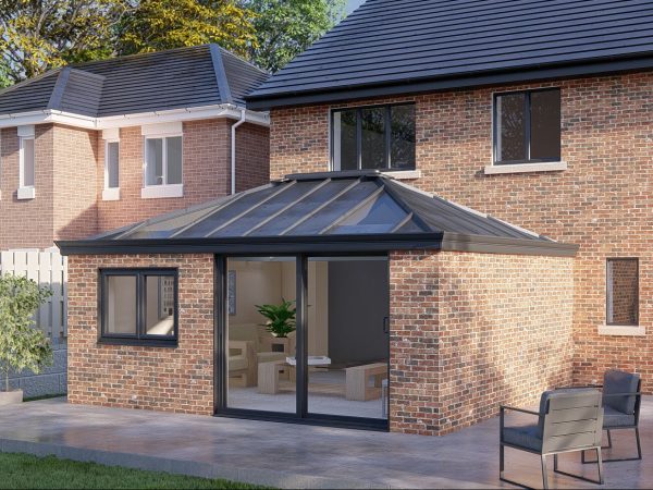 Three Wall Solid roof Patio Door