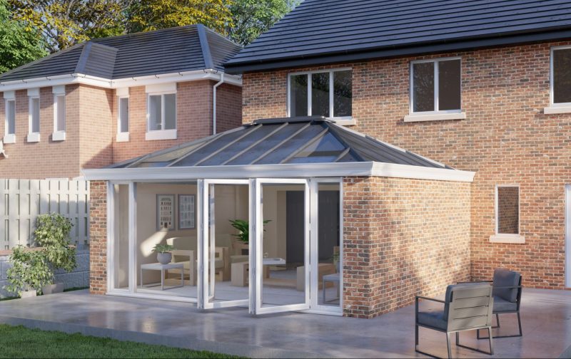 Two Wall Solid Roof Bifold door