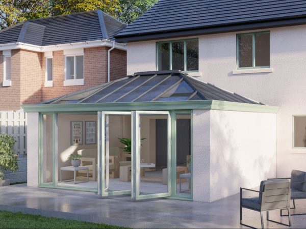 Two Wall Solid Roof Bifold door