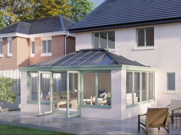 Low Wall Solid Roof French Doors