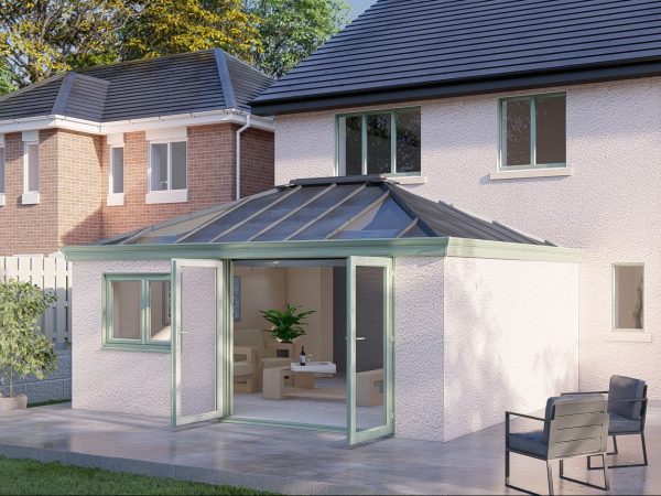 Three Wall Solid Roof French Door