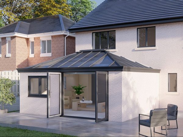 Three Wall Solid Roof French Door