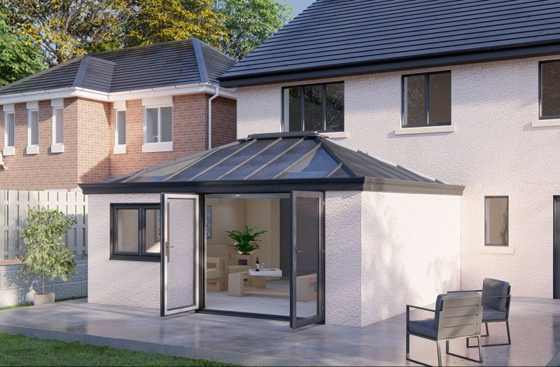 Three Wall Solid Roof French Door