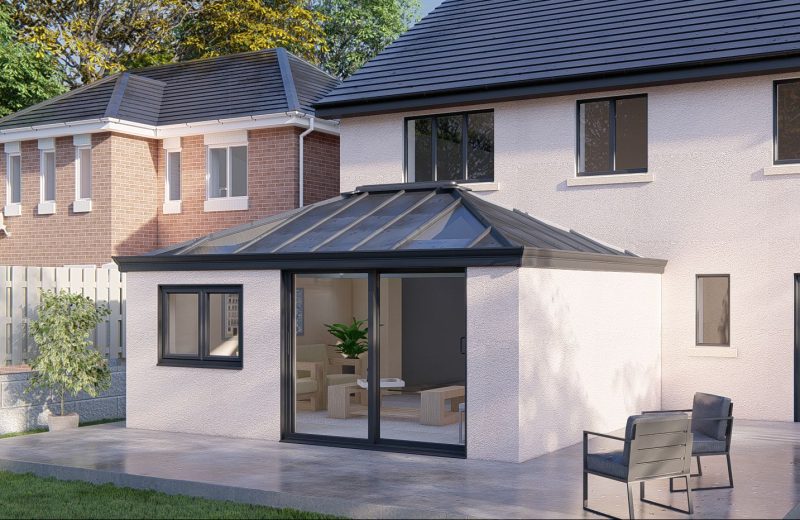 Three Wall Solid roof Patio Door